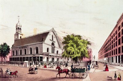 The Post Office, New York, Engraved by Nathaniel Currier (1813-88) by American School